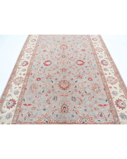 Ziegler 6' 6" X 9' 5" Hand Knotted Wool Rug 6' 6" X 9' 5" (198 X 287) / Grey / Wool