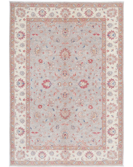 Ziegler 6' 6" X 9' 5" Hand Knotted Wool Rug 6' 6" X 9' 5" (198 X 287) / Grey / Wool