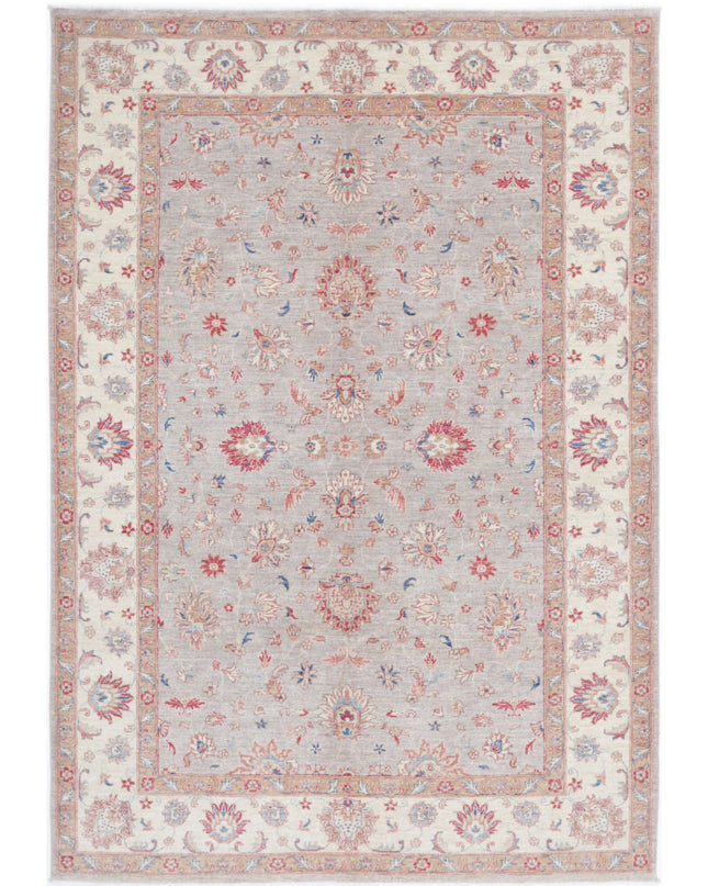 Ziegler 6' 6" X 9' 5" Hand Knotted Wool Rug 6' 6" X 9' 5" (198 X 287) / Grey / Wool