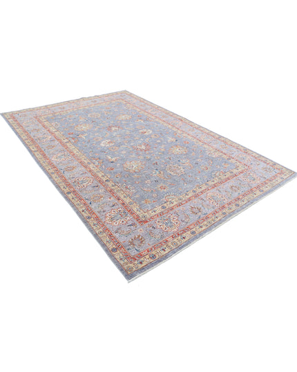 Ziegler 6' 7" X 9' 10" Hand Knotted Wool Rug 6' 7" X 9' 10" (201 X 300) / Grey / Wool