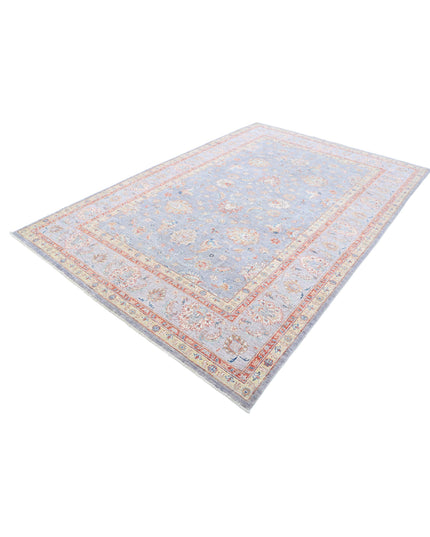 Ziegler 6' 7" X 9' 10" Hand Knotted Wool Rug 6' 7" X 9' 10" (201 X 300) / Grey / Wool