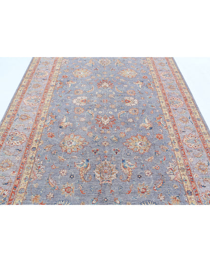 Ziegler 6' 7" X 9' 10" Hand Knotted Wool Rug 6' 7" X 9' 10" (201 X 300) / Grey / Wool