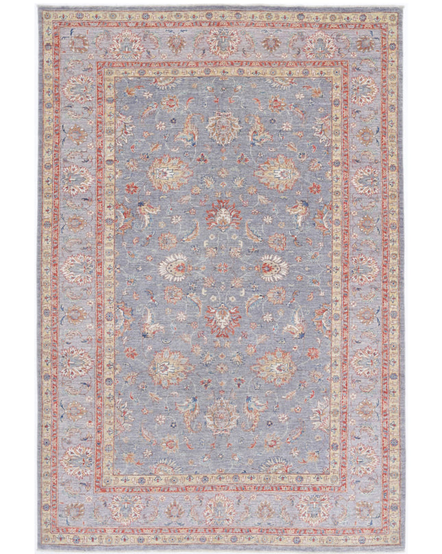 Ziegler 6' 7" X 9' 10" Hand Knotted Wool Rug 6' 7" X 9' 10" (201 X 300) / Grey / Wool