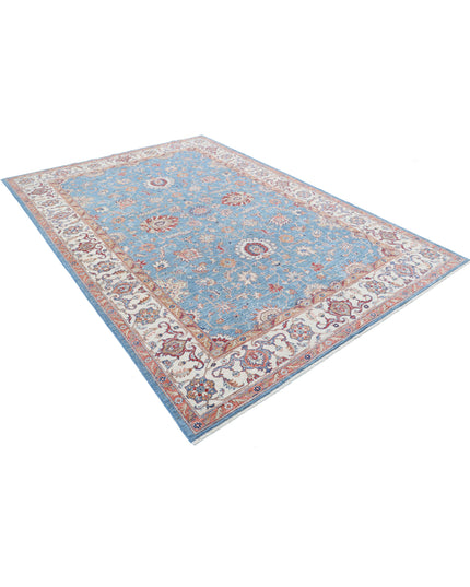 Ziegler 6' 7" X 9' 5" Hand Knotted Wool Rug 6' 7" X 9' 5" (201 X 287) / Blue / Wool