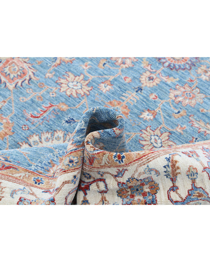 Ziegler 6' 7" X 9' 5" Hand Knotted Wool Rug 6' 7" X 9' 5" (201 X 287) / Blue / Wool