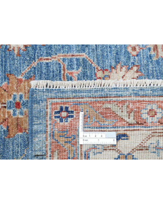 Ziegler 6' 7" X 9' 5" Hand Knotted Wool Rug 6' 7" X 9' 5" (201 X 287) / Blue / Wool