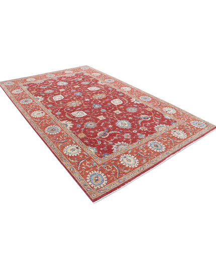 Ziegler 6' 7" X 10' 2" Hand Knotted Wool Rug 6' 7" X 10' 2" (201 X 310) / Red / Wool