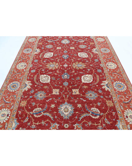 Ziegler 6' 7" X 10' 2" Hand Knotted Wool Rug 6' 7" X 10' 2" (201 X 310) / Red / Wool
