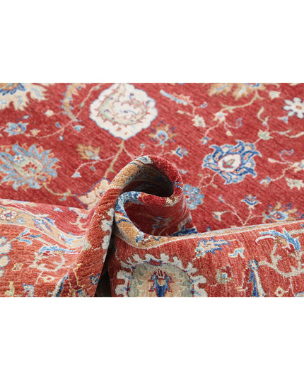 Ziegler 6' 7" X 10' 2" Hand Knotted Wool Rug 6' 7" X 10' 2" (201 X 310) / Red / Wool