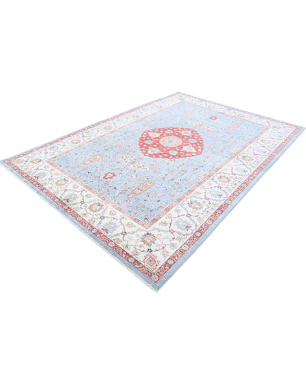 Ziegler 6' 9" X 9' 9" Hand Knotted Wool Rug 6' 9" X 9' 9" (206 X 297) / Blue / Wool