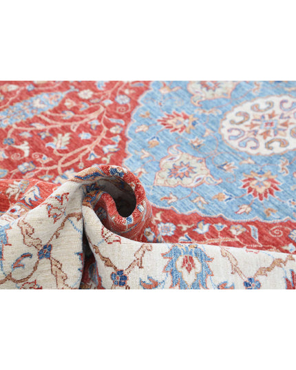 Ziegler 6' 7" X 10' 5" Hand Knotted Wool Rug 6' 7" X 10' 5" (201 X 318) / Red / Wool