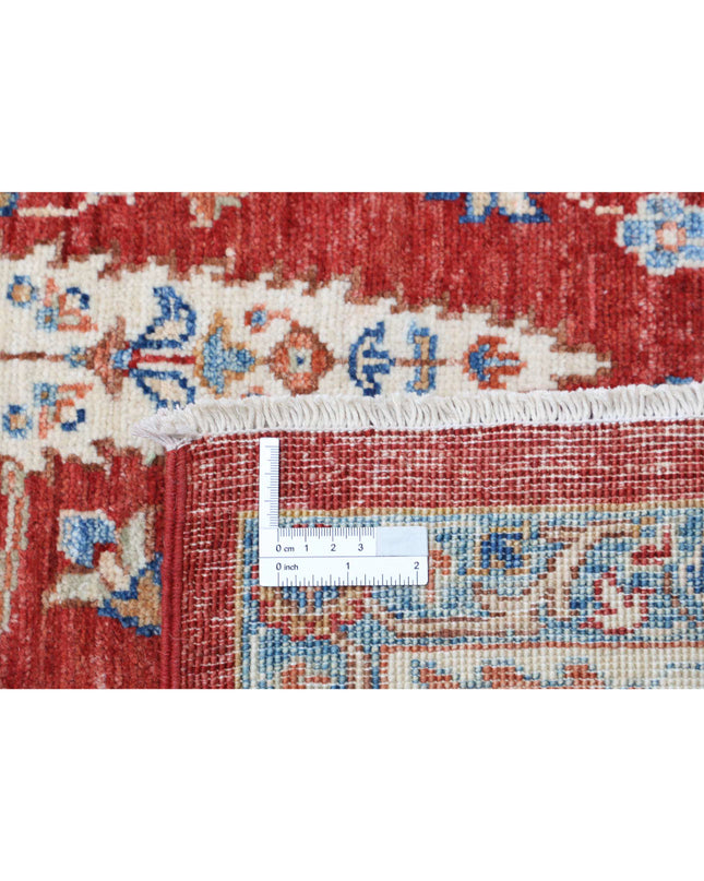 Ziegler 6' 7" X 10' 5" Hand Knotted Wool Rug 6' 7" X 10' 5" (201 X 318) / Red / Wool