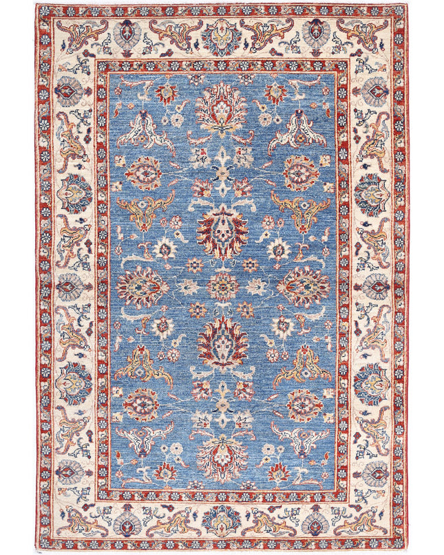 Ziegler 3' 10" X 5' 9" Hand Knotted Wool Rug 3' 10" X 5' 9" (117 X 175) / Blue / Wool