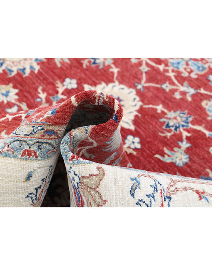 Ziegler 8' 4" X 11' 1" Hand Knotted Wool Rug 8' 4" X 11' 1" (254 X 338) / Red / Wool