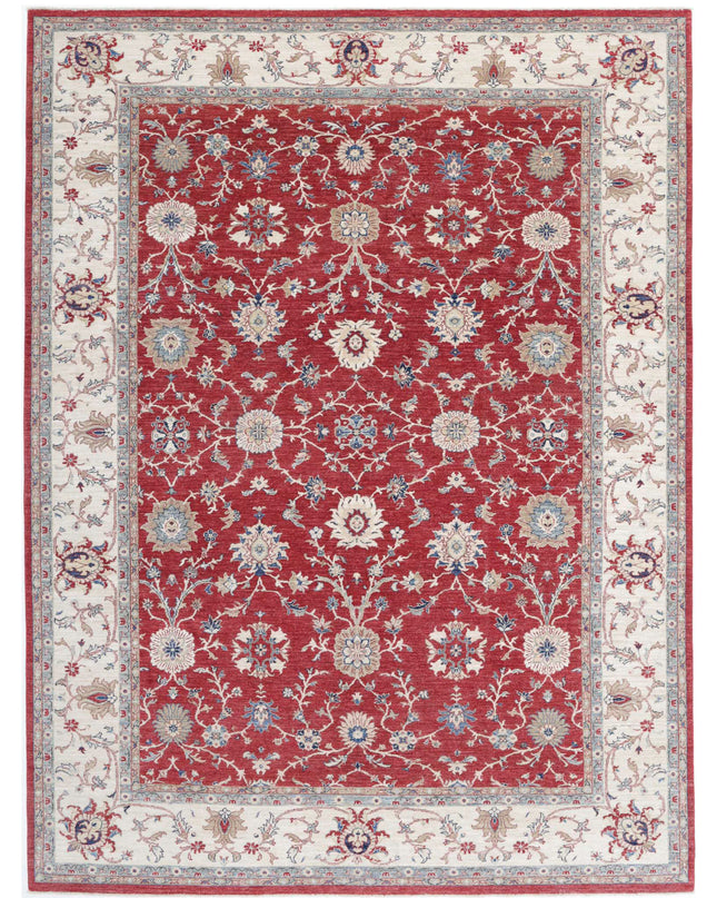 Ziegler 8' 4" X 11' 1" Hand Knotted Wool Rug 8' 4" X 11' 1" (254 X 338) / Red / Wool