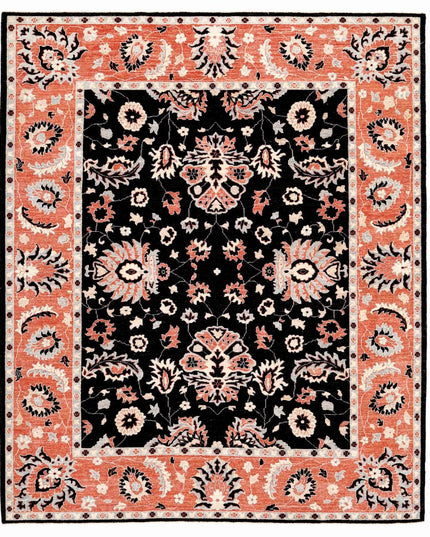 Ziegler 8' 5" X 9' 11" Hand Knotted Wool Rug 8' 5" X 9' 11" (257 X 302) / Black / Wool
