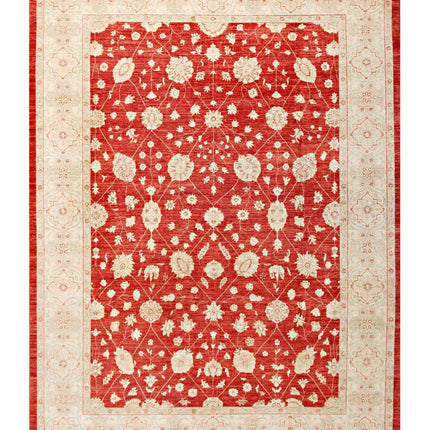 Ziegler 10' 2" X 13' 10" Hand Knotted Wool Rug 10' 2" X 13' 10" (310 X 422) / Red / Wool