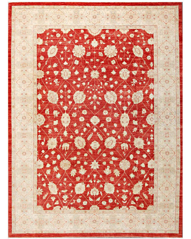 Ziegler 10' 2" X 13' 10" Hand Knotted Wool Rug 10' 2" X 13' 10" (310 X 422) / Red / Wool