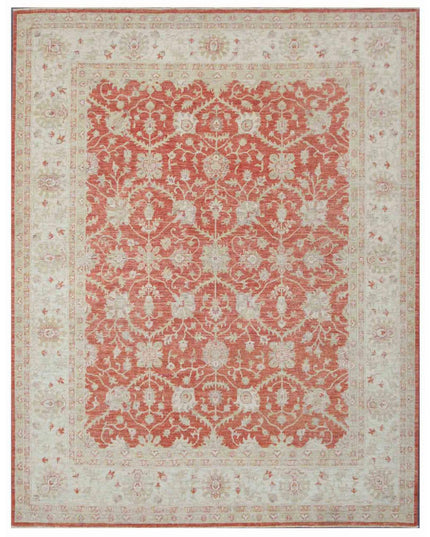 Ziegler 8' 0" X 10' 1" Hand Knotted Wool Rug 8' 0" X 10' 1" (244 X 307) / Red / Wool