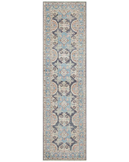 Ziegler 2' 8" X 9' 6" Hand Knotted Wool Rug 2' 8" X 9' 6" (81 X 290) / Grey / Wool