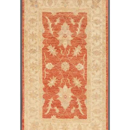 Ziegler 2' 7" X 4' 4" Hand Knotted Wool Rug 2' 7" X 4' 4" (79 X 132) / Red / Wool