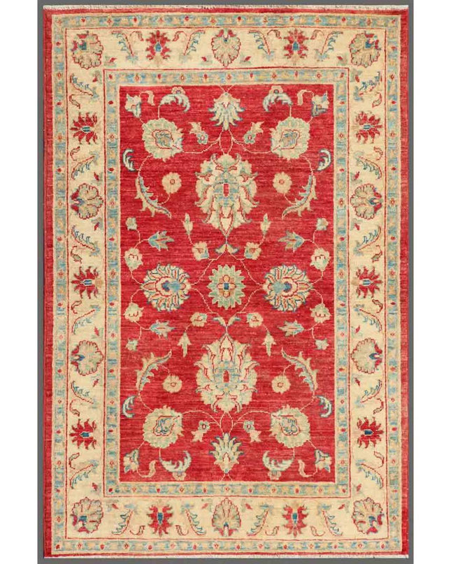 Ziegler 3' 3" X 4' 11" Hand Knotted Wool Rug 3' 3" X 4' 11" (99 X 150) / Red / Wool