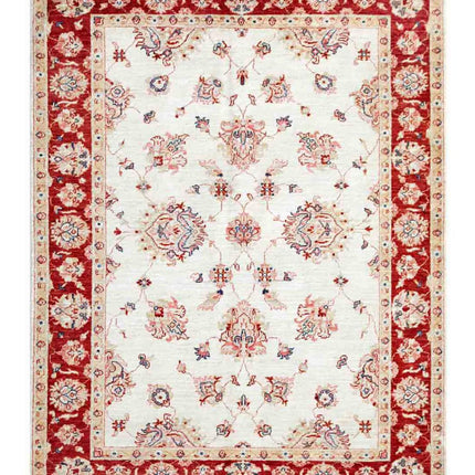 Ziegler 5' 0" X 6' 5" Hand Knotted Wool Rug 5' 0" X 6' 5" (152 X 196) / Ivory / Wool