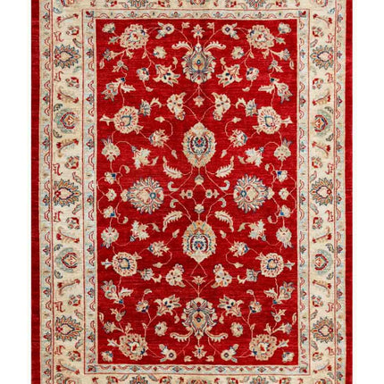 Ziegler 5' 4" X 7' 4" Hand Knotted Wool Rug 5' 4" X 7' 4" (162 X 223) / Red / Wool