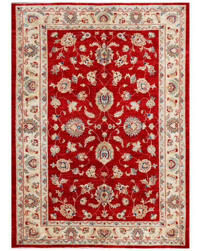 Ziegler 5' 4" X 7' 4" Hand Knotted Wool Rug 5' 4" X 7' 4" (162 X 223) / Red / Wool