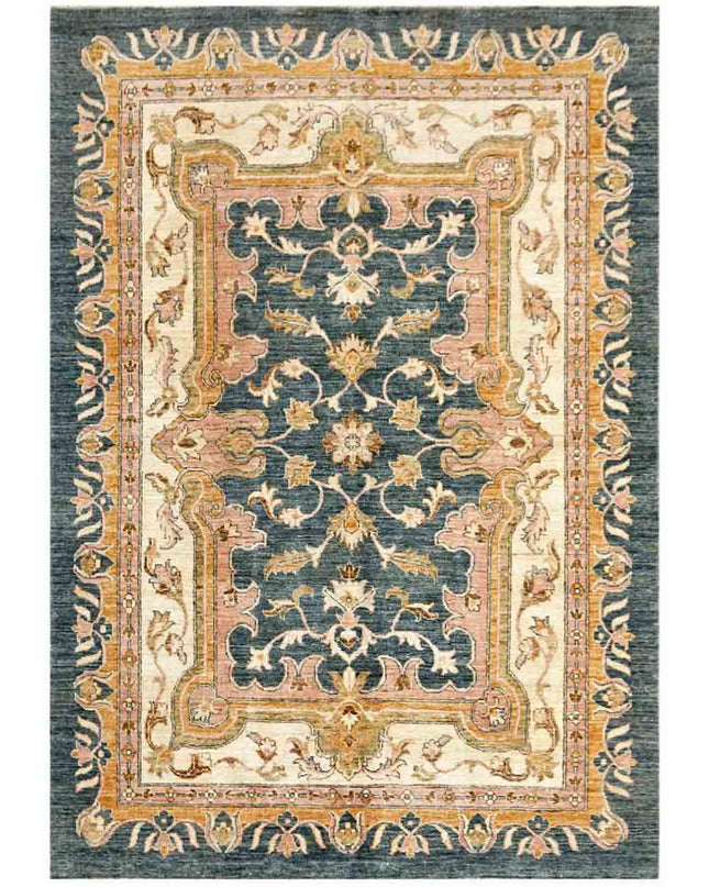 Ziegler 4' 9" X 6' 10" Hand Knotted Wool Rug 4' 9" X 6' 10" (145 X 208) / Grey / Wool