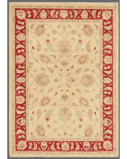 Ziegler 5' 8" X 7' 9" Hand Knotted Wool Rug 5' 8" X 7' 9" (173 X 236) / Ivory / Wool