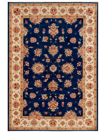 Ziegler 5' 7" X 7' 10" Hand Knotted Wool Rug 5' 7" X 7' 10" (170 X 239) / Blue / Wool