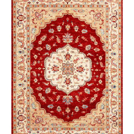 Ziegler 5' 9" X 7' 9" Hand Knotted Wool Rug 5' 9" X 7' 9" (175 X 236) / Red / Wool
