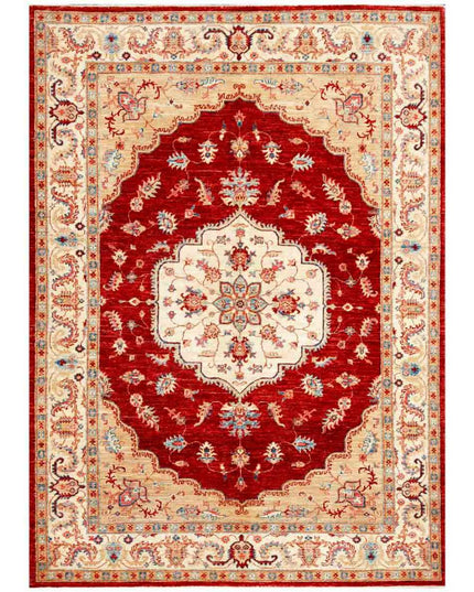 Ziegler 5' 9" X 7' 9" Hand Knotted Wool Rug 5' 9" X 7' 9" (175 X 236) / Red / Wool