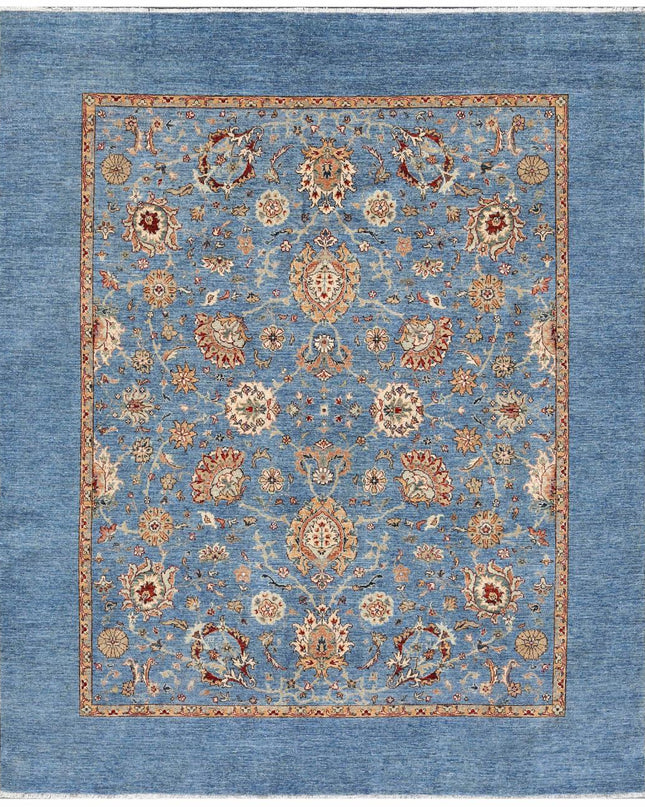 Ziegler 8' 1" X 9' 9" Hand Knotted Wool Rug 8' 1" X 9' 9" (246 X 297) / Blue / Wool