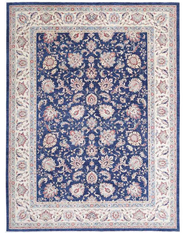 Ziegler 9' 7" X 12' 8" Hand Knotted Wool Rug 9' 7" X 12' 8" (292 X 386) / Blue / Wool