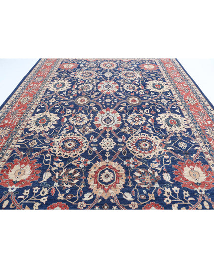 Ziegler 9' 10" X 13' 9" Hand Knotted Wool Rug 9' 10" X 13' 9" (300 X 419) / Blue / Wool