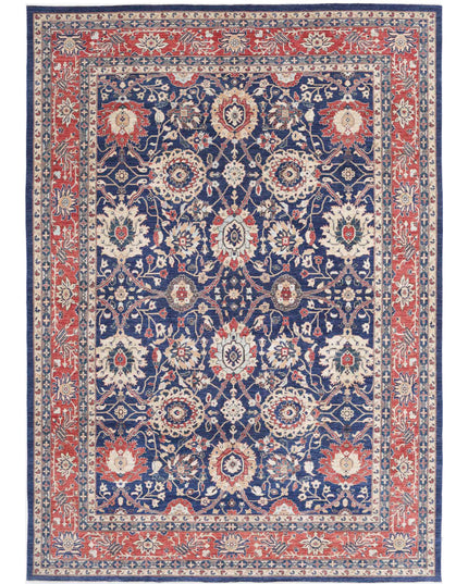 Ziegler 9' 10" X 13' 9" Hand Knotted Wool Rug 9' 10" X 13' 9" (300 X 419) / Blue / Wool