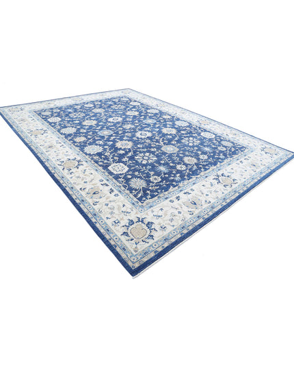 Ziegler 9' 11" X 13' 5" Hand Knotted Wool Rug 9' 11" X 13' 5" (302 X 409) / Blue / Wool