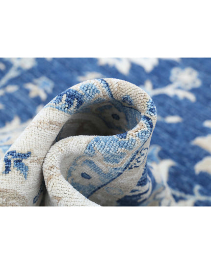 Ziegler 9' 11" X 13' 5" Hand Knotted Wool Rug 9' 11" X 13' 5" (302 X 409) / Blue / Wool