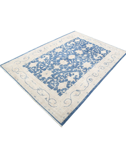Ziegler 5' 5" X 7' 7" Hand Knotted Wool Rug 5' 5" X 7' 7" (165 X 231) / Blue / Wool