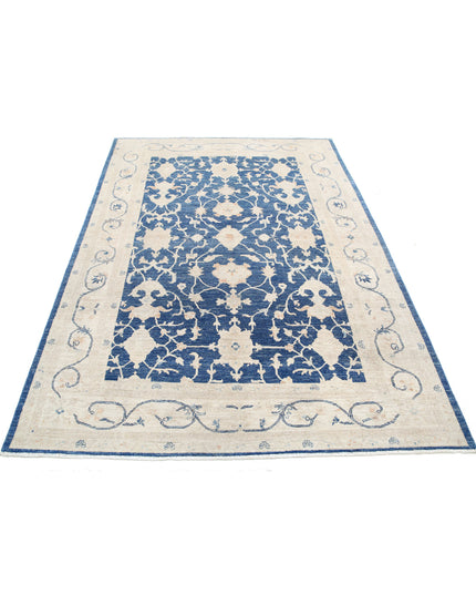 Ziegler 5' 5" X 7' 7" Hand Knotted Wool Rug 5' 5" X 7' 7" (165 X 231) / Blue / Wool