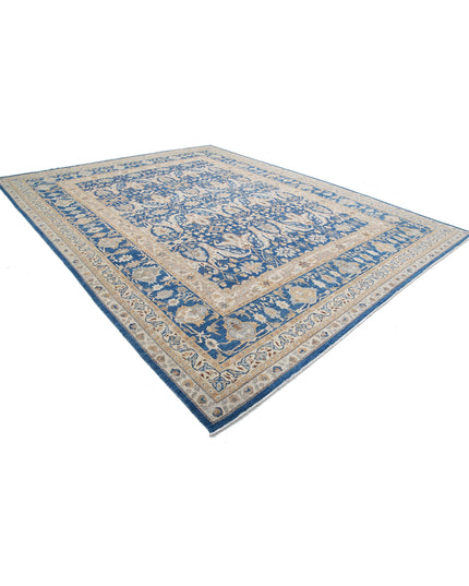 Ziegler 11' 7" X 14' 7" Hand Knotted Wool Rug 11' 7" X 14' 7" (353 X 444) / Blue / Wool