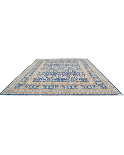 Ziegler 11' 7" X 14' 7" Hand Knotted Wool Rug 11' 7" X 14' 7" (353 X 444) / Blue / Wool