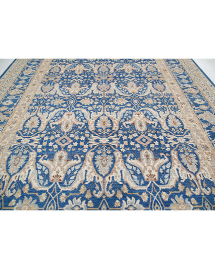 Ziegler 11' 7" X 14' 7" Hand Knotted Wool Rug 11' 7" X 14' 7" (353 X 444) / Blue / Wool