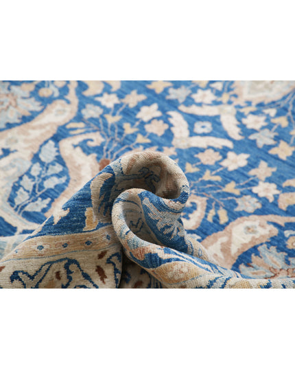 Ziegler 11' 7" X 14' 7" Hand Knotted Wool Rug 11' 7" X 14' 7" (353 X 444) / Blue / Wool