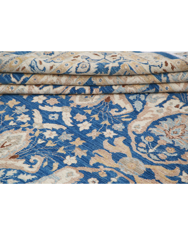 Ziegler 11' 7" X 14' 7" Hand Knotted Wool Rug 11' 7" X 14' 7" (353 X 444) / Blue / Wool
