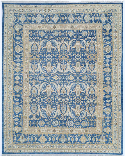Ziegler 11' 7" X 14' 7" Hand Knotted Wool Rug 11' 7" X 14' 7" (353 X 444) / Blue / Wool