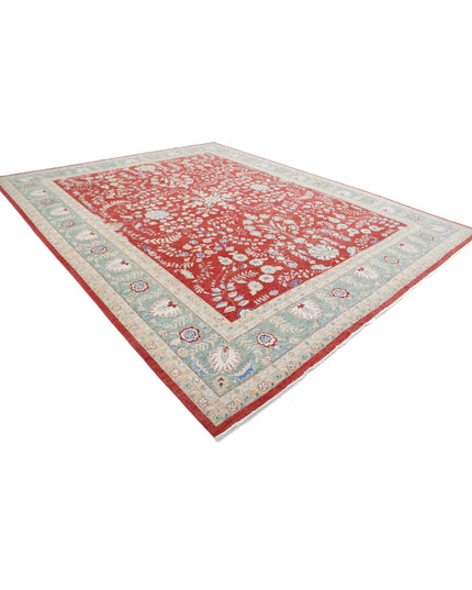 Ziegler 11' 8" X 14' 7" Hand Knotted Wool Rug 11' 8" X 14' 7" (356 X 444) / Red / Wool