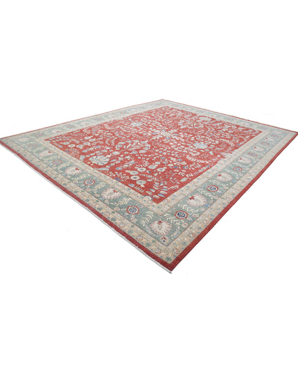 Ziegler 11' 8" X 14' 7" Hand Knotted Wool Rug 11' 8" X 14' 7" (356 X 444) / Red / Wool